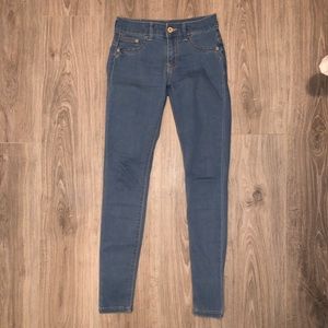 Bershka Medium Blue Stretchy Push Up Skinny Jeans